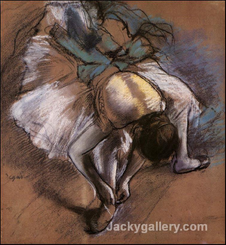Dancer Adjusting Her Slipper by Edgar Degas paintings reproduction